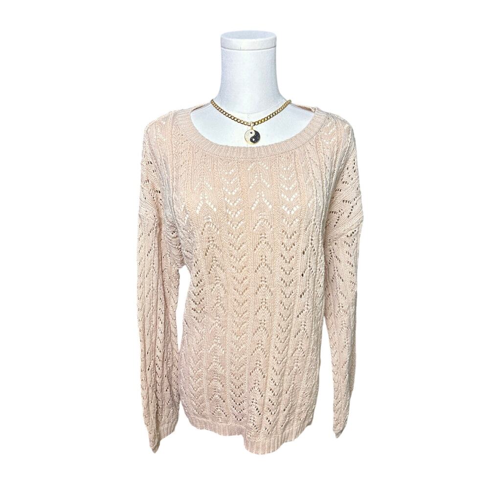 NWOT - Lightweight Keyhole Knit Sweater in Tan by Miracle